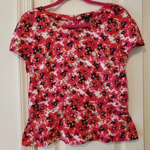 Ann Taylor poppy peplum top